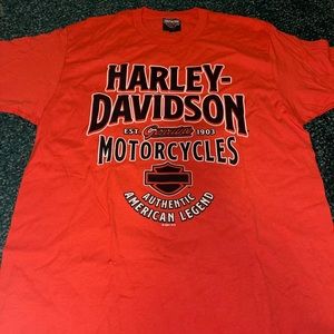 Harley Davidson orange Men’s T-shirt size L